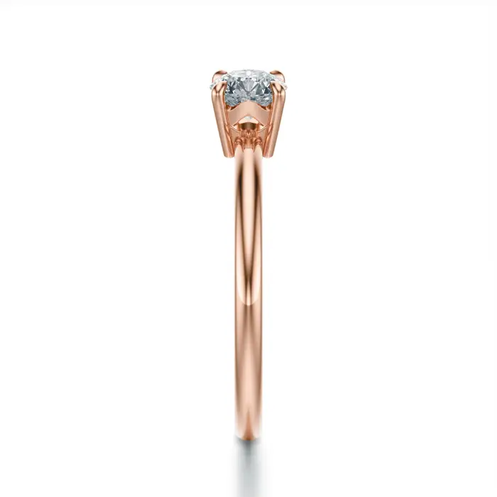 Złoty pierścionek 585 z diamentem różowe złoto SBPZ_028